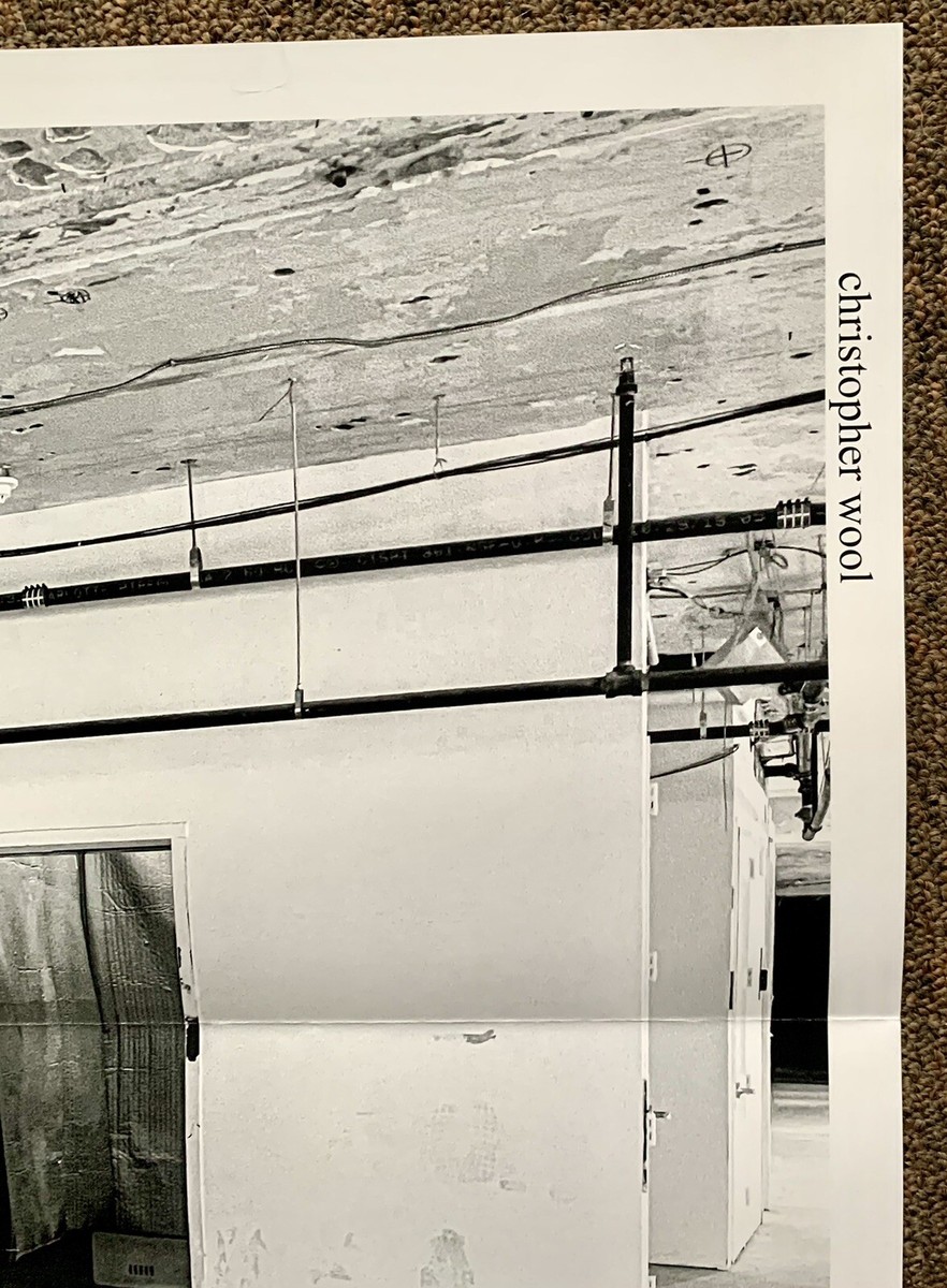 Christopher Wool poster 2024 exhibition NYC with artwork