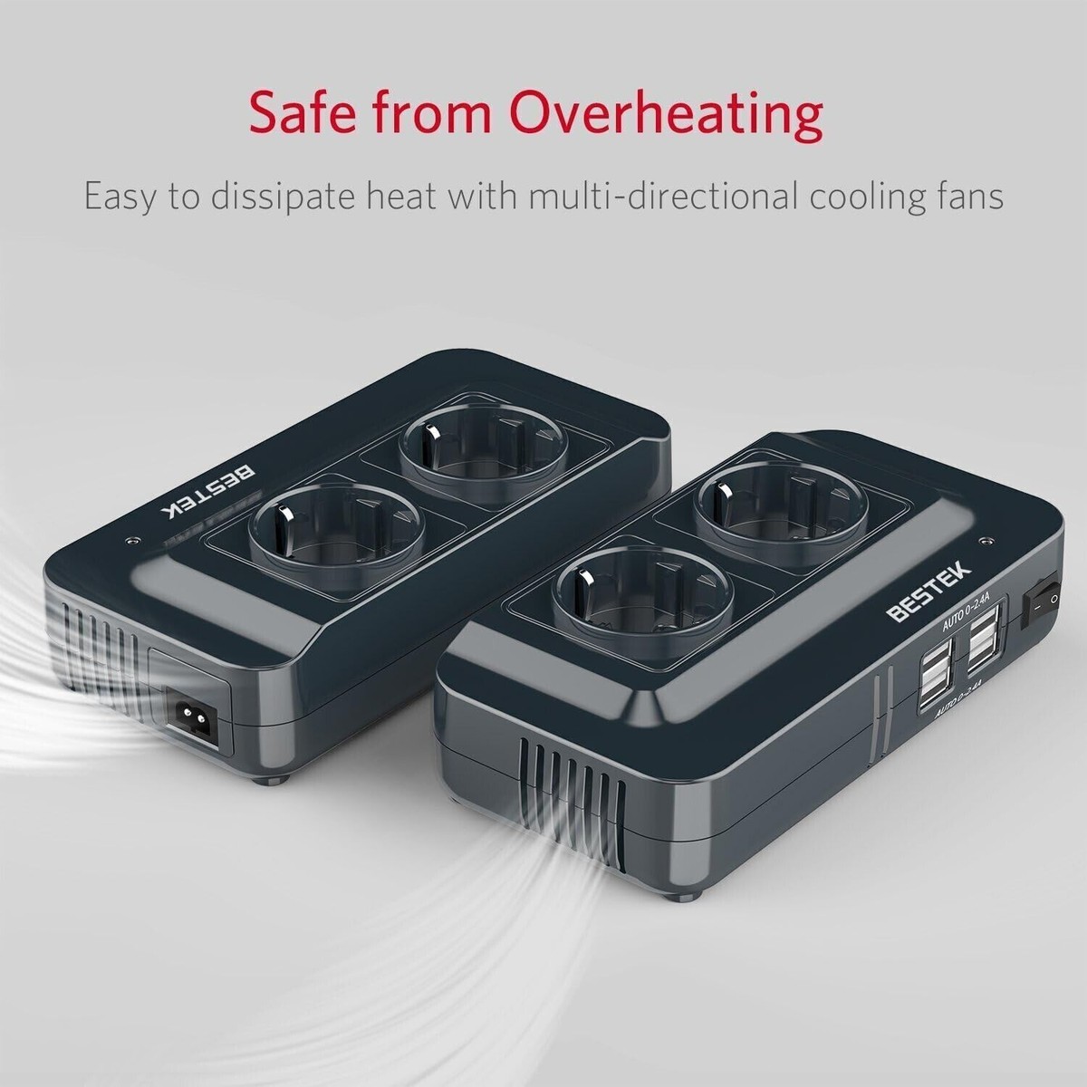 Inverter 200W 12V To 220V - Trasformatore Per Auto E Camper Con 4 Porte USB, Onda Sinusoidale Modificata - Foto 13