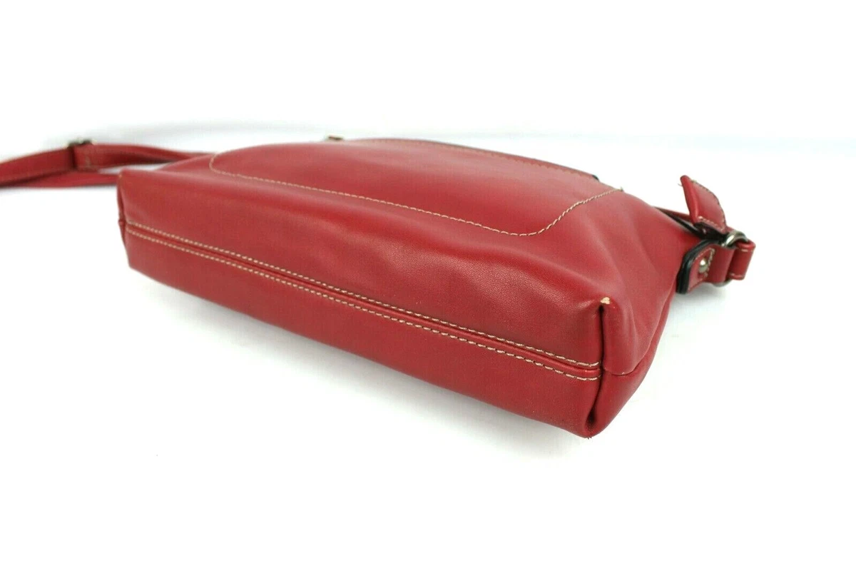 David Jones Small Shoulder Bag Red Leather Very Good Condition