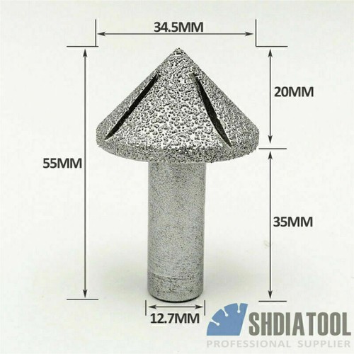 Fresa diamantata con stelo da 1/2 pollice per pietra fresa per granito e marmo T1 - Foto 22 di 38