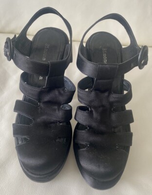 SIMONE ROCHA FABULOUS SATIN PLATFORMS, ALL LEATHER IN SIDE,COMFORTABLE CHUNKY HE