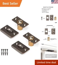 Compact Adjustable Door Catch Latch - 2 Pack Oil Rubbed Bronze for Home Upgrade
