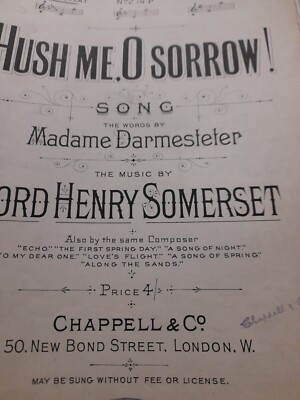 HUSH ME O SORROW / KLAVIERPARTITUR UND WORTE