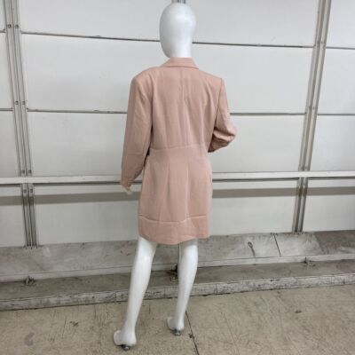 EXPRESS Double Breasted Padded Shoulder Mini Blazer Dress Women's Sz L |  eBay