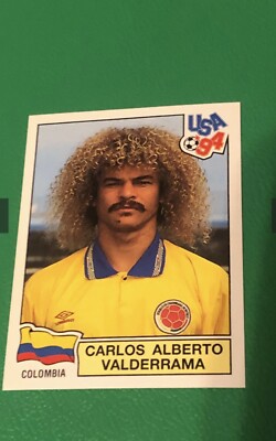 PANINI CARLOS VALDERRAMA STICKER WORLD CUP USA 94 WC 1994 COLOMBIA