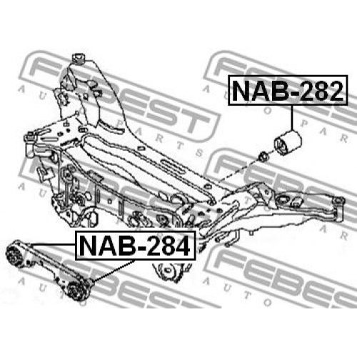 FEBEST Mounting, differential NAB-282 - Picture 2 of 2
