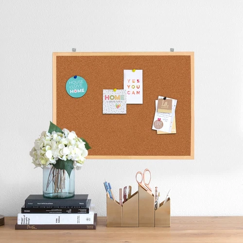 Wooden Cork Board & Accessories Memo Noticeboard (600 x 800mm) for School Office - Picture 5 of 8