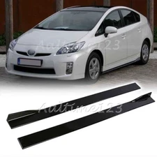 For Toyota For Prius 00-23 Glossy Black Side Skirt Splitter Extension Lip Rocker