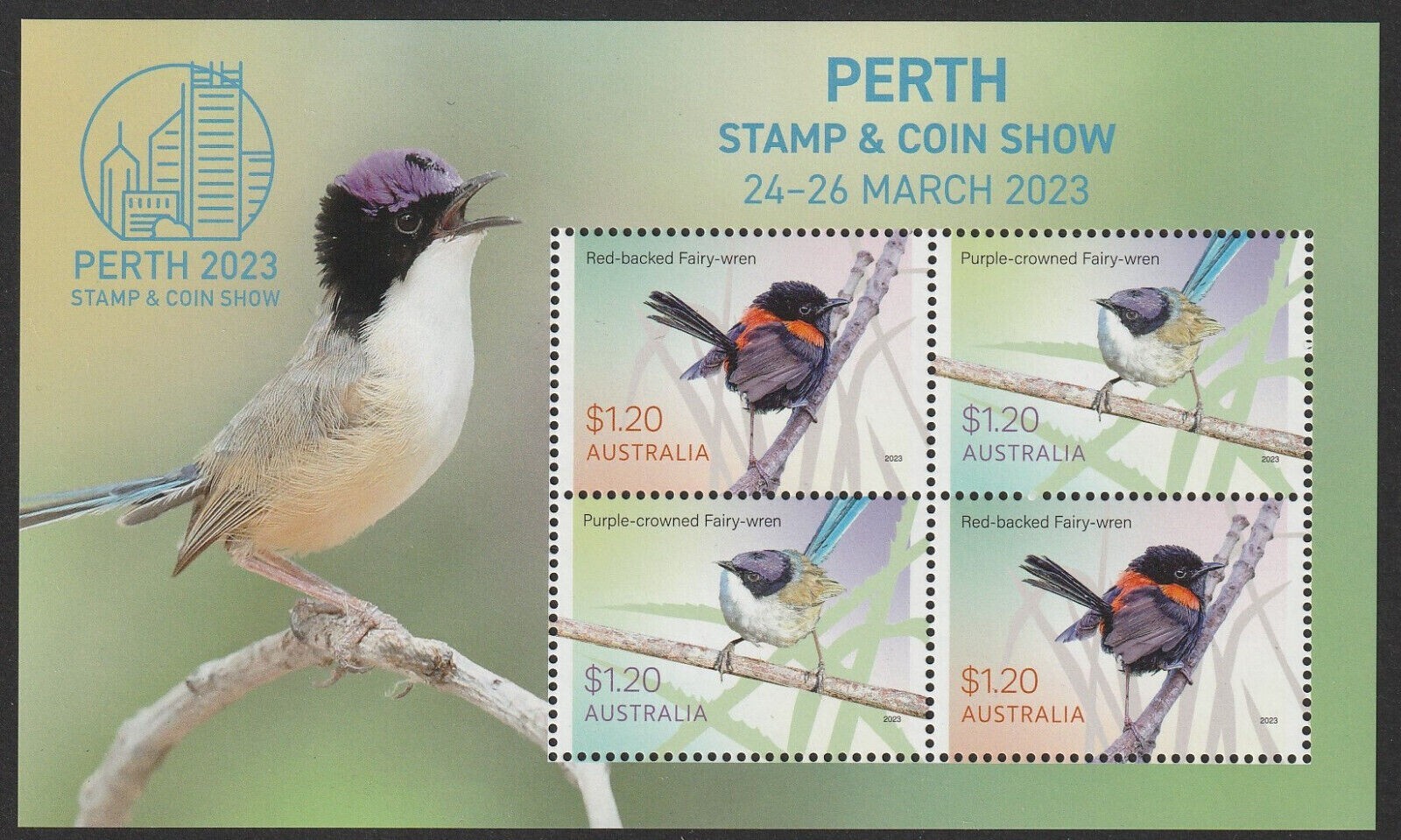 Australia 2023 Perth Stamp & Coin Show 4.80 Miniature Sheet MNH eBay