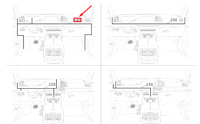 Neu MB GLE W167 Head-Up-Display-Kabelbaum LHD A1675404304 Original