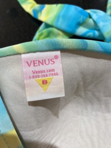 Venus Goddess Gold Buckles Bikini Top B Bottoms 6 & Wrap Cover Up S Sarong Set - Picture 7 of 8