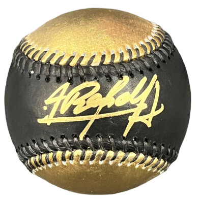 Randy Arozarena Tampa Bay Rays Signed Baseball Black & Gold MLB Beckett ...
