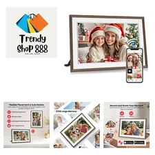 Frameo 10.1" WiFi Digital Picture Frame, Smart Cloud Electronic Photo Frame w...