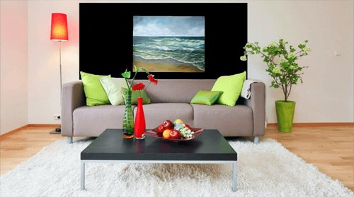 Art 24"/30" original oil painting, seascape, ocean painting, Stretched canvas - Picture 4 of 10