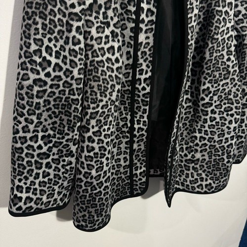 NWT Kasper Gray/Black Leopard Open Front Blazer Jacket Size 22W - Picture 9 of 11