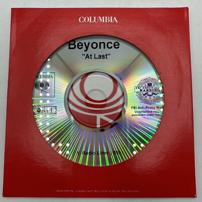 Beyonce At Last Radio Liner Single 8 seconds track Promo CD Rare 2008