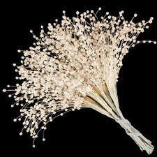 50 PCS Beaded Stick Bride Wedding Pearl Bouquet Party Decoration Ivory