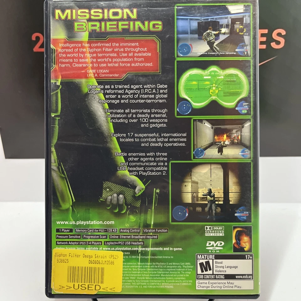 Syphon Filter Omega Variedad (Sony Playstation 2)-Completo En Caja - Probado/Funcionando Foto 3 de 3