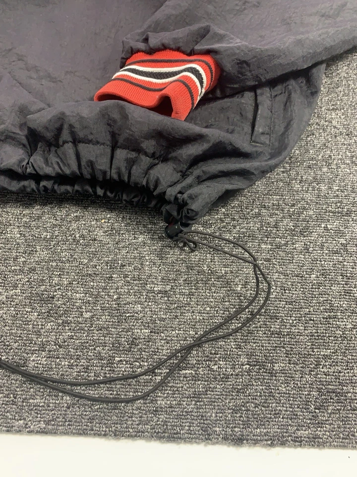 Vintage 1990s Champion Windbreaker Jacket XL Oversized Rap Hip V-Neck Ringer - image 3 of 4