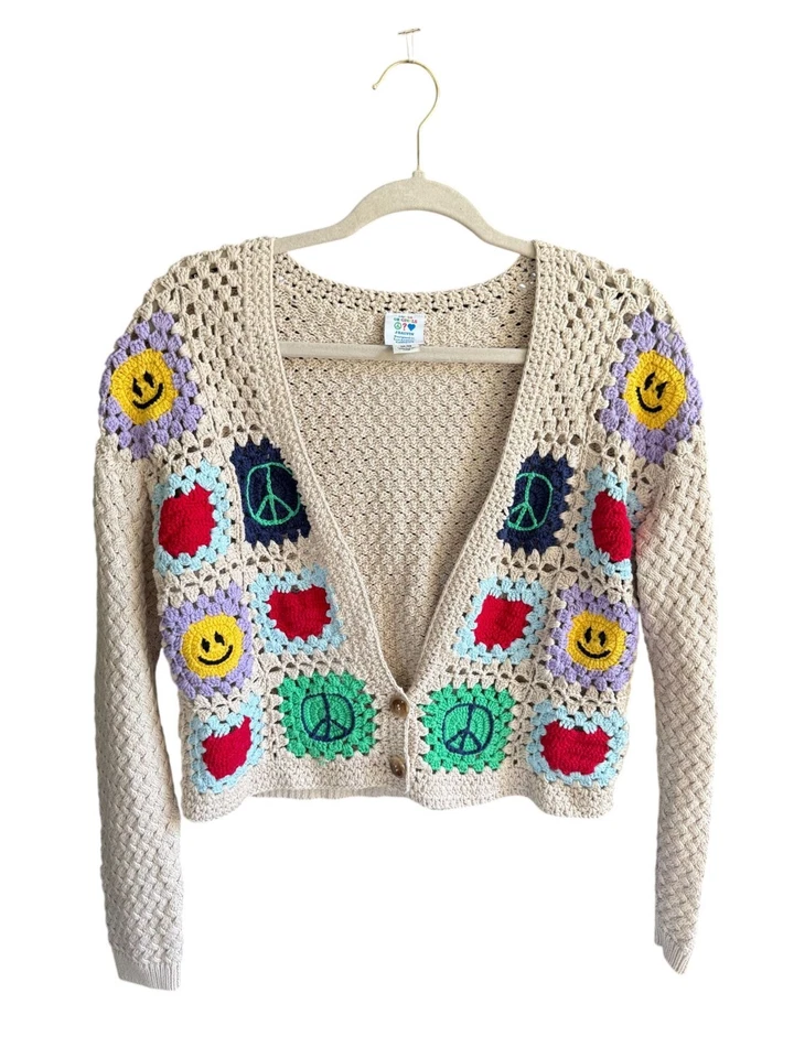 Suéter cárdigan acanalado Guess Originals J Balvin crema mediano Foto 2 de 4