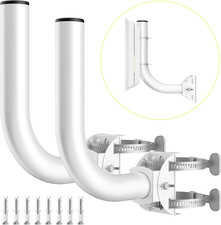 Universal Wireless Bridge Bracket Mount, 2-Pack J Pole Mounts, 180 Adjustable Wa