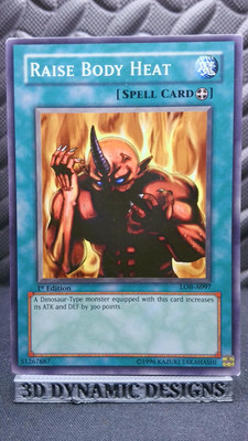 | Yugioh Raise Body Heat LOB-A097 1st Edition Common Legend Of Blue AUST PL |