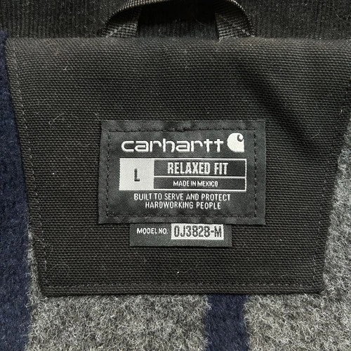 Carhartt Blanket Lined Detroit Jacket Black Relaxed Fit Work Wear Men's Large image 4