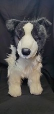 Bass Pro Shops Border Collie Black and White Plush Fluffy Dog soft fur 12"