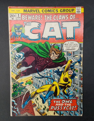 Cat #2 (1972 Ser) Romita Severin Origin Cat (later Tigra) Owl 1st Broussard
