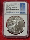 2016-W Silver Eagle Dollar ASE NGC MS 70 BURNISHED 30th ANNIVERSARY FDI  #T1267