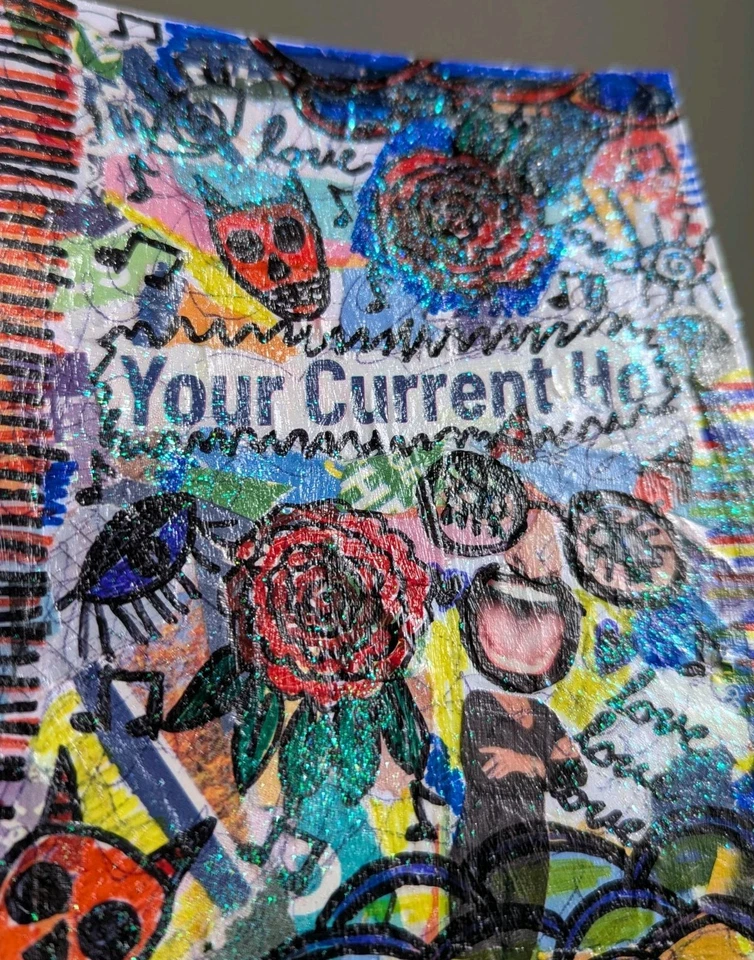 Collage original medios mixtos surrealismo abstracto expresivo arte de pared decoración único en su clase Foto 4 de 4