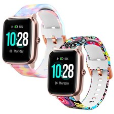 FINTIE 2 Pack Sport Bands 19 millimeters, Colorful Jellyfish Tie-dye