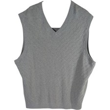 Roundtree Yorke Gray Mens Sweater Vest size 3XB Big Man Sleeveless