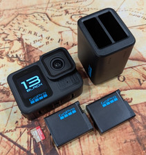 GoPro HERO13 Black Camera Bundle – 3 Batteries, Dual Charger, 256GB SanDisk Card