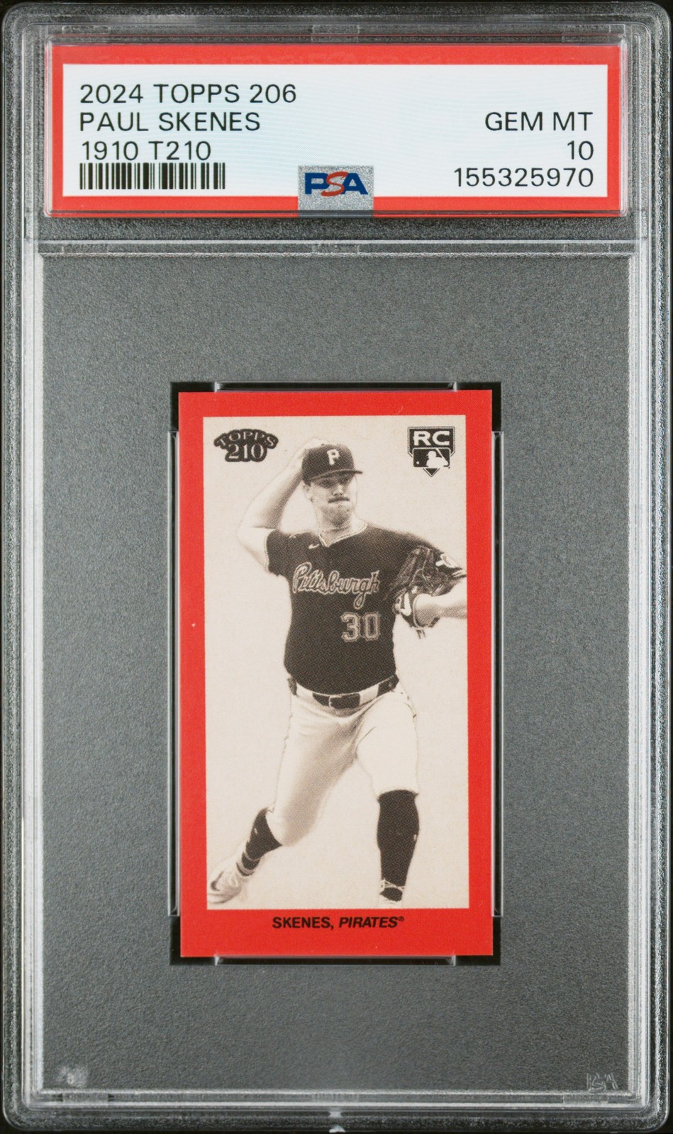 2024 TOPPS 206 1910 T210 PAUL SKENES ROOKIE RC PSA 10