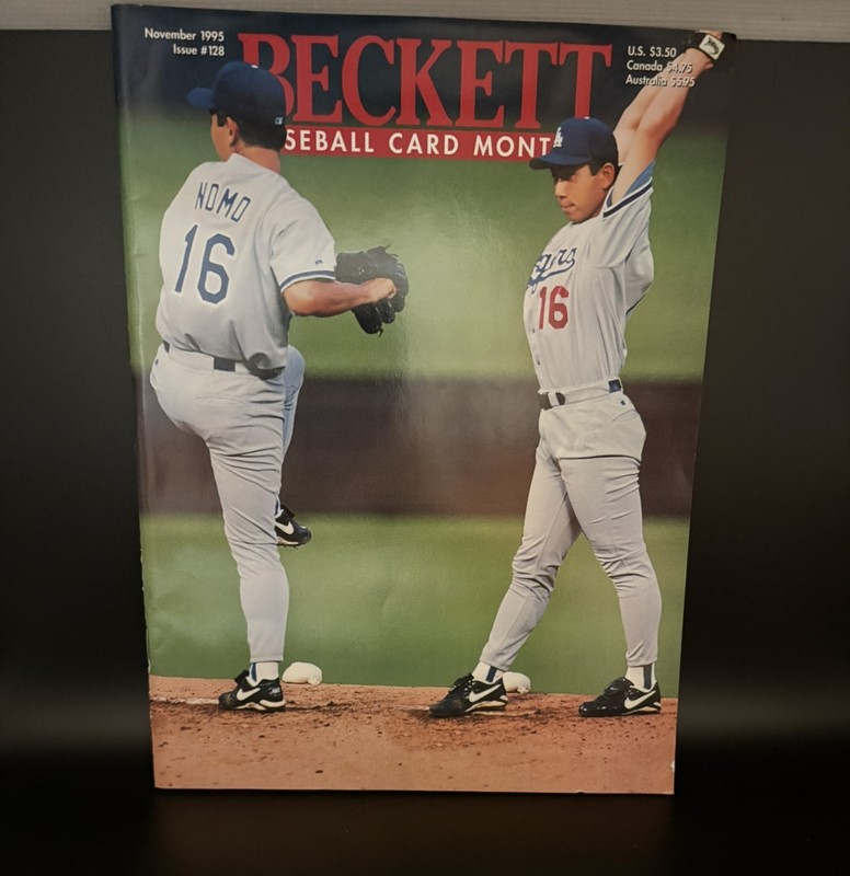 Vintage Beckett Baseball Magazine November 1995 #128 Hideo Nomo Rookie Dodgers