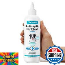 Curaseb Dog Ear Infection Treatment - Soothes Itchy, Inflamed Ears, Cleans - 12o