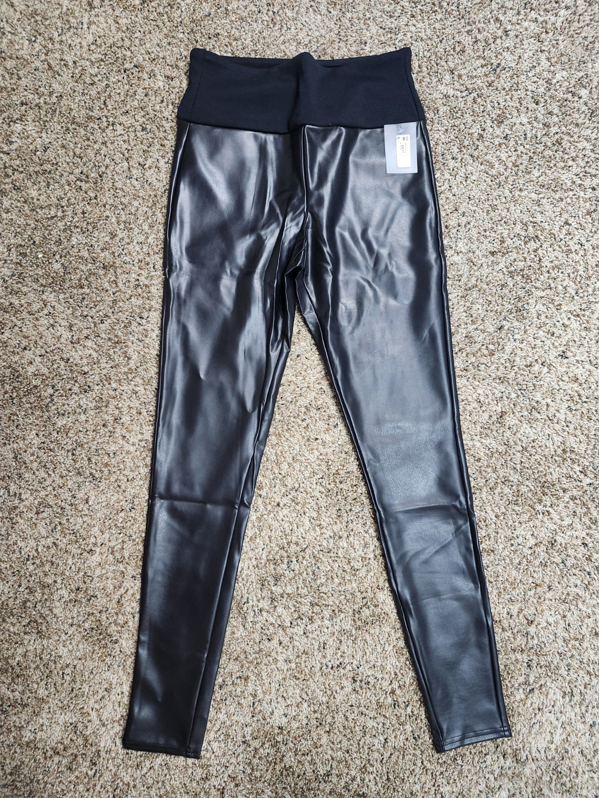 Spanx Womens Red Hot Faux Leather Shaping Leggings for a Sleek Look