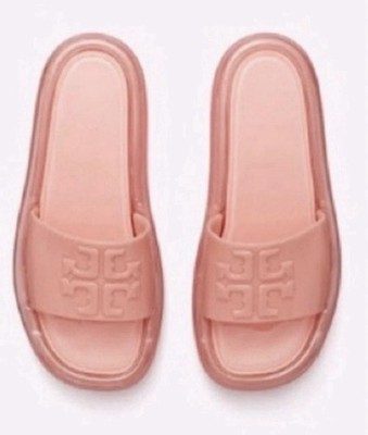 Tory Burch Bubble Jelly Slides Sandals in Pink 650 Salt 7M New in Box