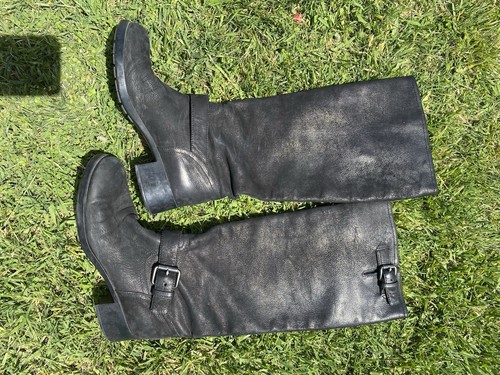 Prada schwarze Wildleder hohe schwarze Reitstiefel Größe 36,5 - Bild 1 von 7
