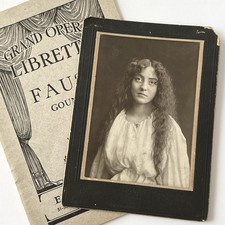 Fotografía antigua a bordo hermosa mujer actriz Fausto ID Watson Cincinnati
