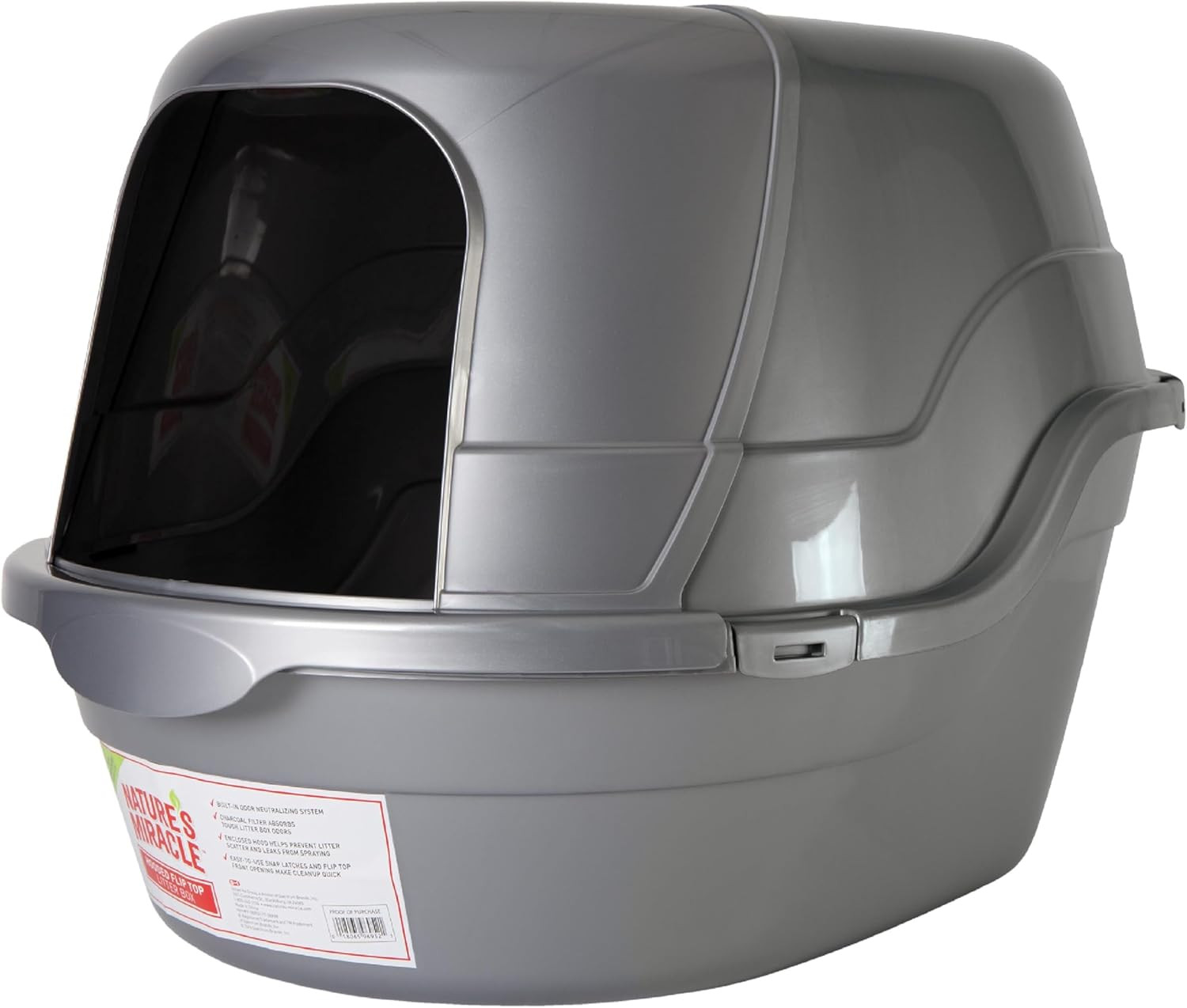 Nature&rsquo;S Miracle Hooded Flip Top Litter Box for Cats, with