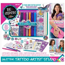 Cra-Z-Art Be Inspired Glitter Temporary Tattoo Artist Studio Unisex Craft Kit