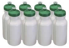 Pinnacle Mercantile Sports Squeeze Plastic Water Bottles Green Push/Pull Cap ...