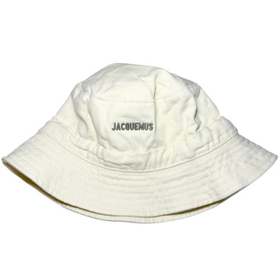 #ad #ad Jacquemus Unisex ‘Le Bob Gadjo’ Bucket Hat in Off White Size 60 $75.00
