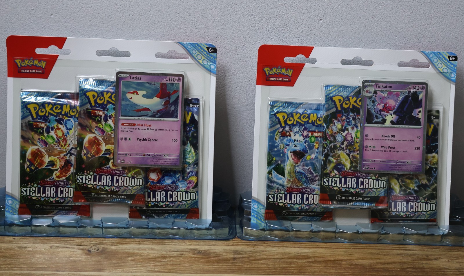 Pokémon TCG Stellar Crown Triple Booster Blister 3 Pack, New Sealed  x2