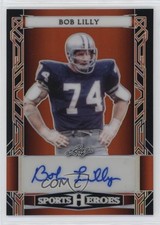 2024 Leaf Metal Sports Heroes Orange Shimmer /5 Bob Lilly #BA-BL1 Auto HOF 1c0k