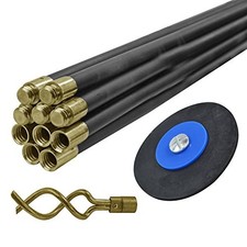 Drain Rod Set 9M (30ft) – 10 x 920mm Flexible Screw-Together Rods