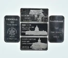 Lot 5 VINTAGE 1 Oz Silver Bars/Rounds Art Bars Collection Poured .999 *359