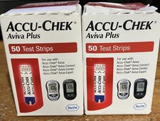 100 Accu-Chek Aviva Plus Test Strips Exp 5/27 9/27 61.48 Free Ship